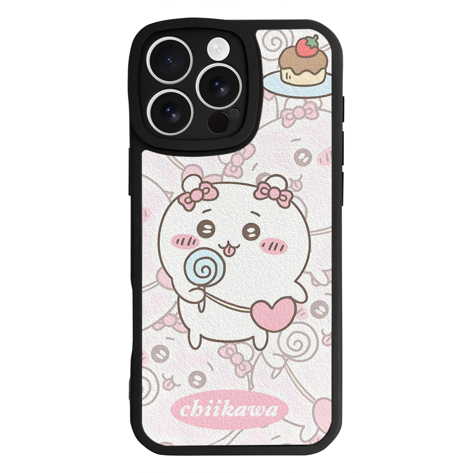 （画像用） ちいかわ Chii-kawa 【iPhone 16シリーズ対応】シリコンスマホケース（レザー調） 材質：シリコン